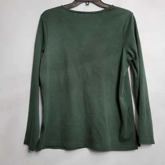 Artistic Tree Design Green Long Sleeve Shirt - Picture 2 of 3